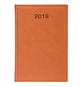 kalendarz książkowy a4 na 2019 kolor pomarańczowy