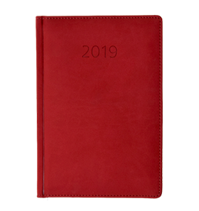 kalendarz książkowy 2019 firmowy czerwony