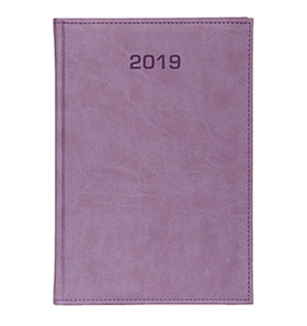 kalendarz książkowy a4 na 2019 kolor fioletowy