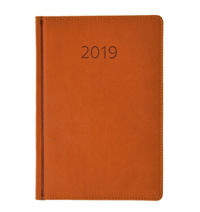 kalendarz książkowy 2019 firmowy brązowy