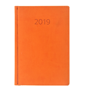 kalendarz książkowy 2019 firmowy pomarańczowy