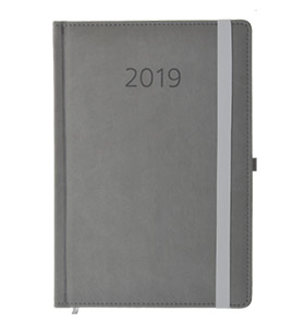 kalendarz książkowy 2019 firmowy szary