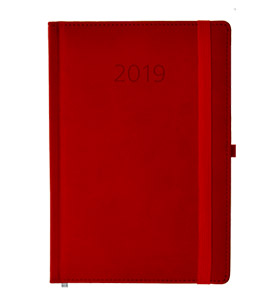 kalendarz książkowy 2019 firmowy czerwony